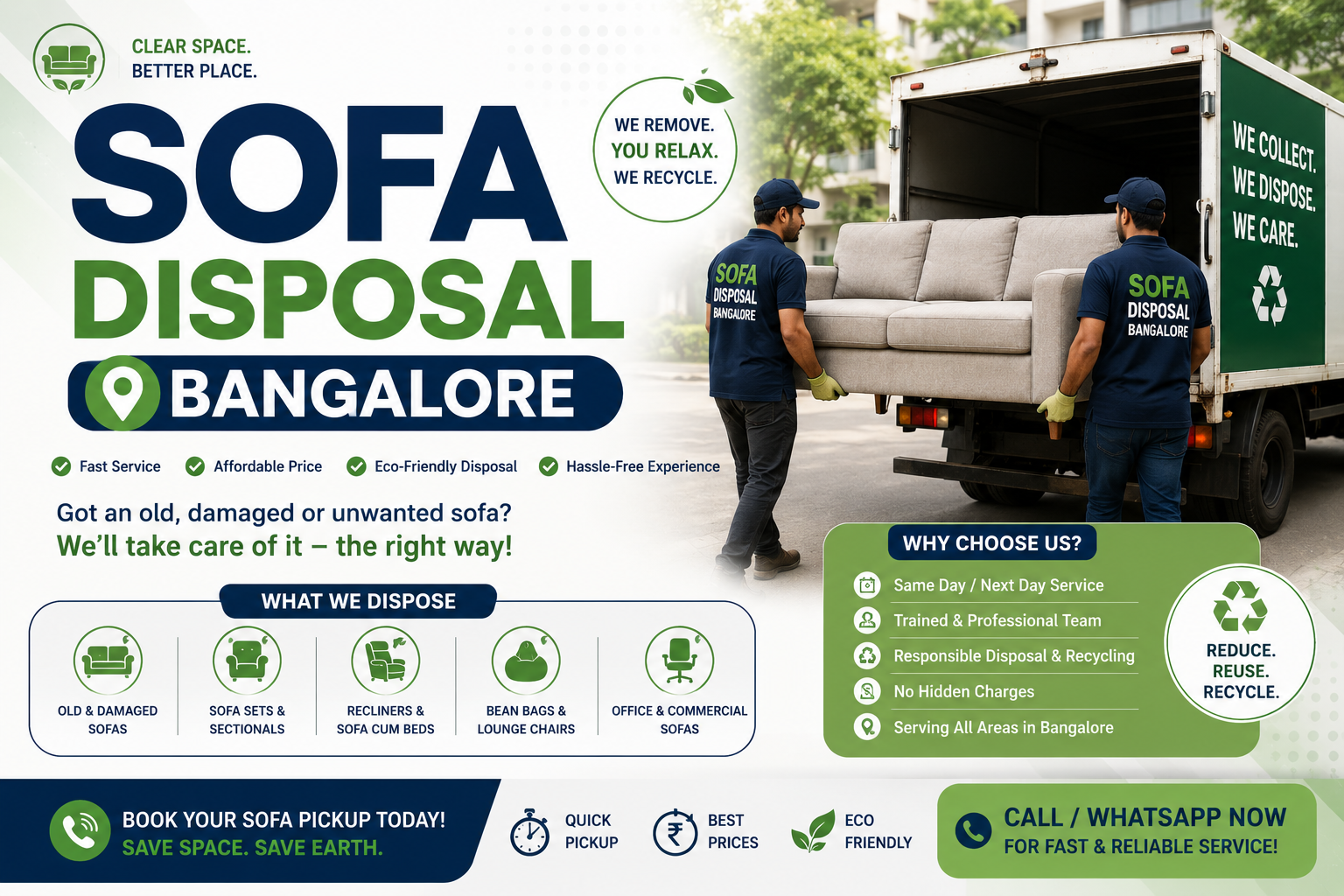 Sofa Disposal Bangalore