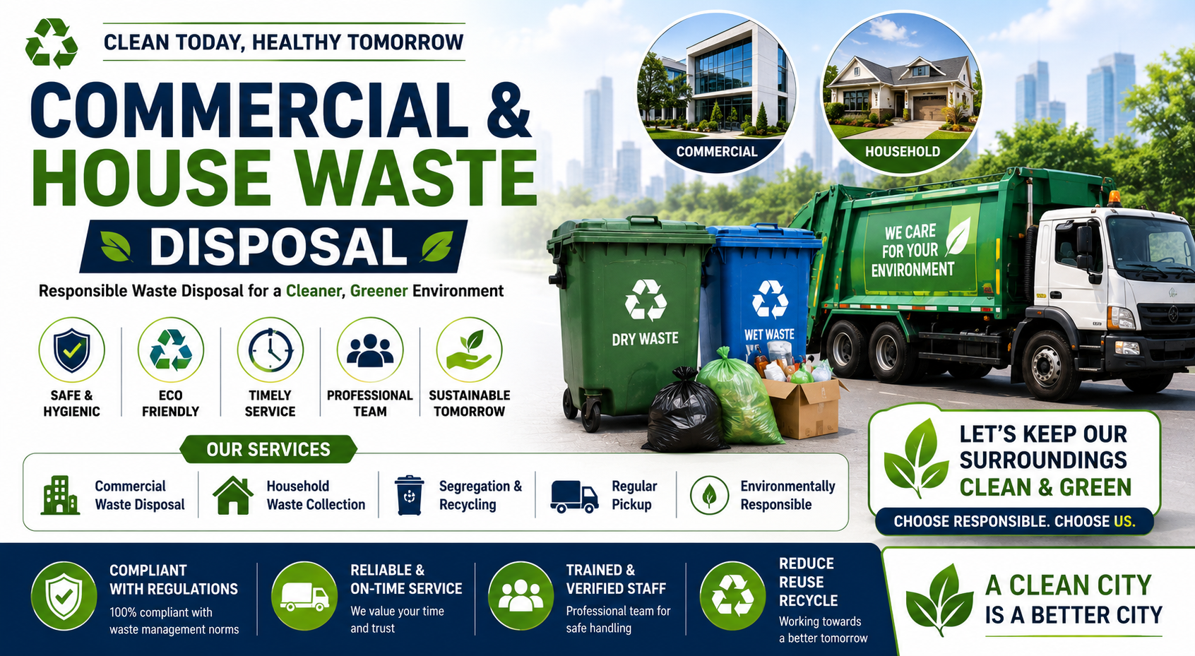 Comercial and house waste disposal