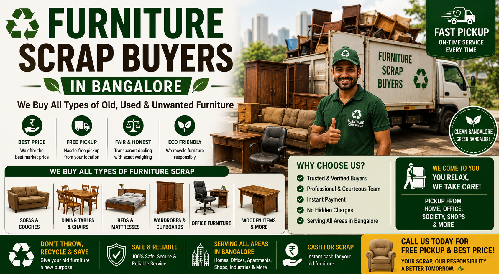 Furniture Scrap Buyers in Bangalore