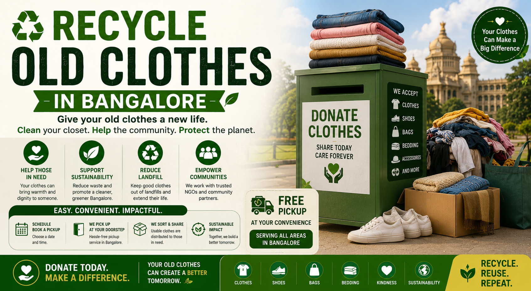Recycle Old Clothes in Bangalore