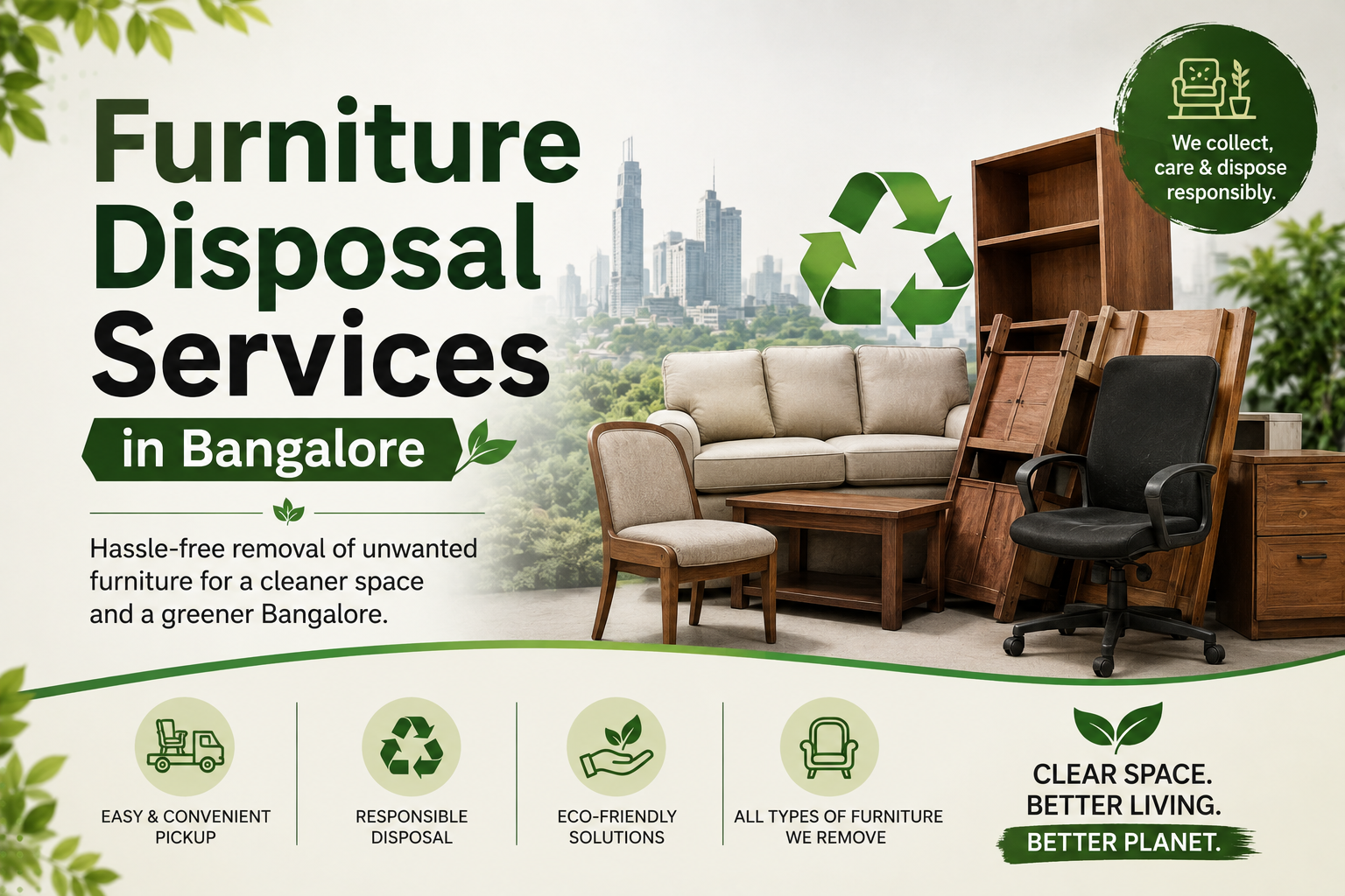 Furniture Disposal Services in Bangalore