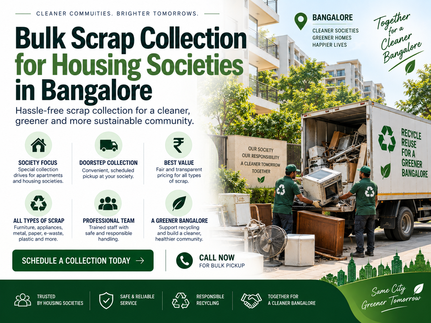 Bulk Scrap Collection for Housing Societies in Bangalore